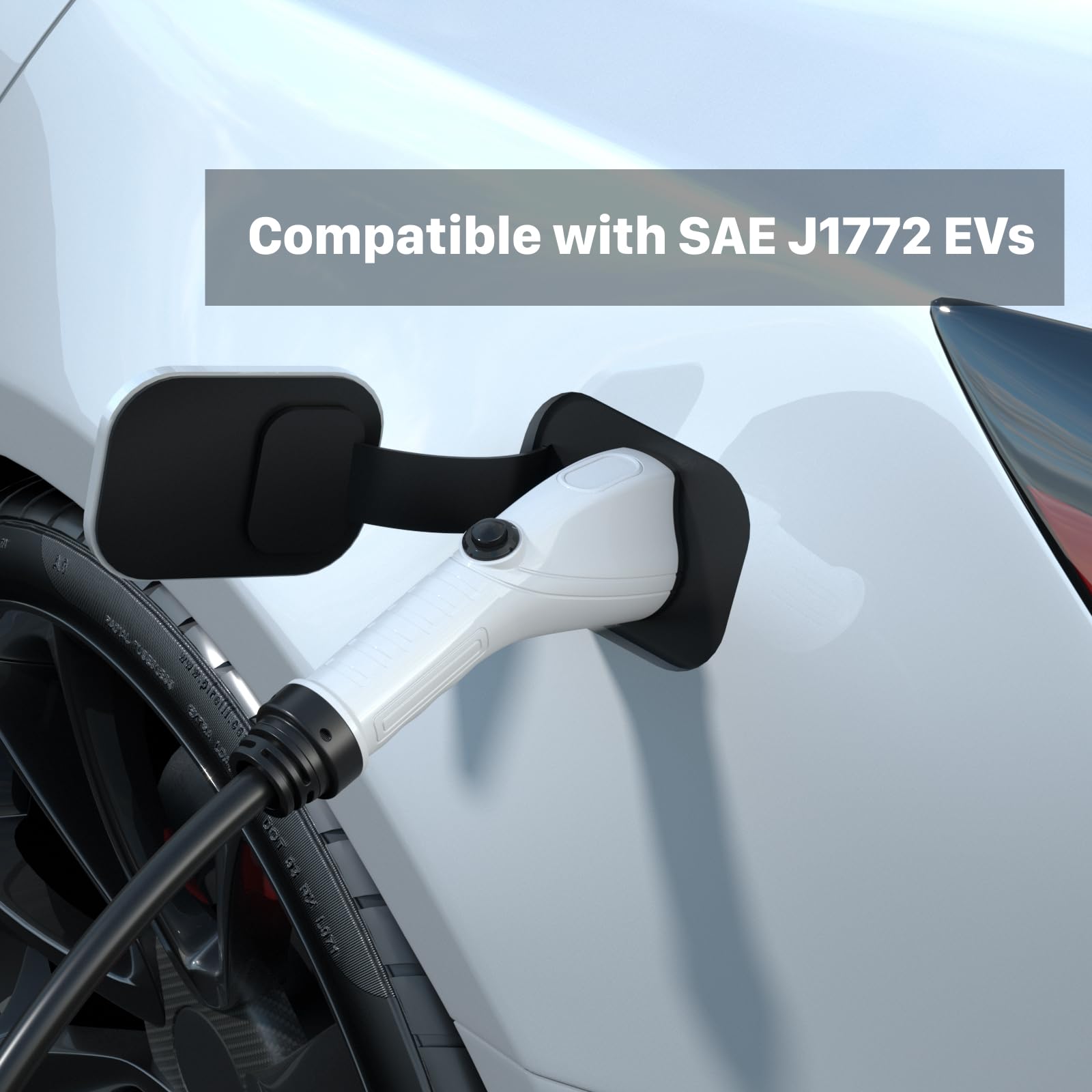 40 Amp Level 2 EV Charger with Delayed Charging & Adjustable Current - Portable Electric Vehicle Charging Station (240V, 24.6ft Cable, NEMA 14-50) - SAE J1772 Compatible for Tesla, Chevy, Nissan & More - Perfect for Home, Garage & Road Trip Charging