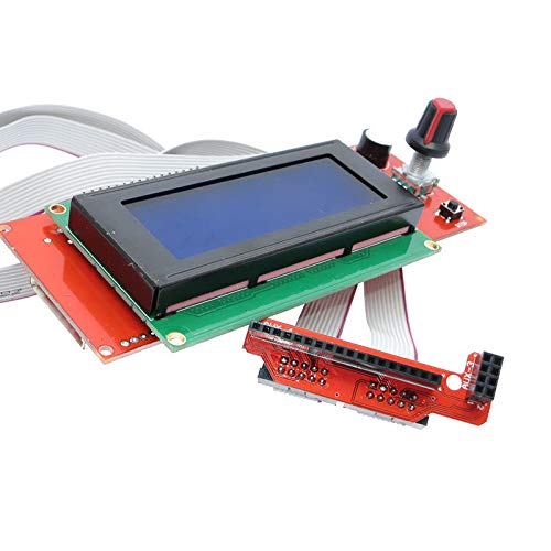 RepRap RAMPS 1.4 3D Printer Control Board Kit with Arduino Mega 2560 R3, MK2B Heatbed, 2004 LCD Display, A4988 Stepper Drivers & Endstop Switches - Complete DIY 3D Printing Electronics Upgrade for Prusa, Creality, Anet Printers