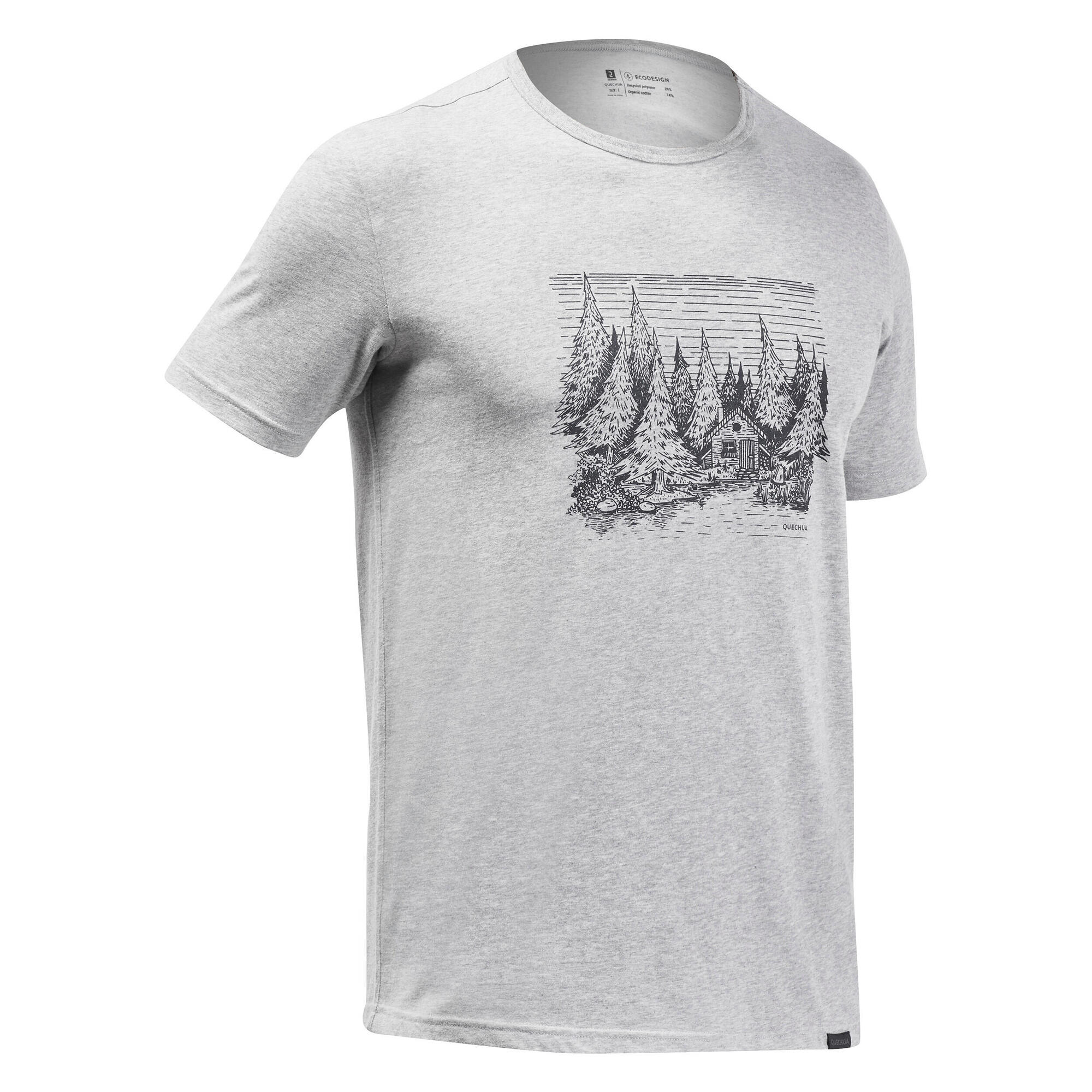 Quechua NH100 Men's Hiking T-Shirt - Lightweight Quick-Dry Performance Tee for Outdoor Adventures & Trail Running