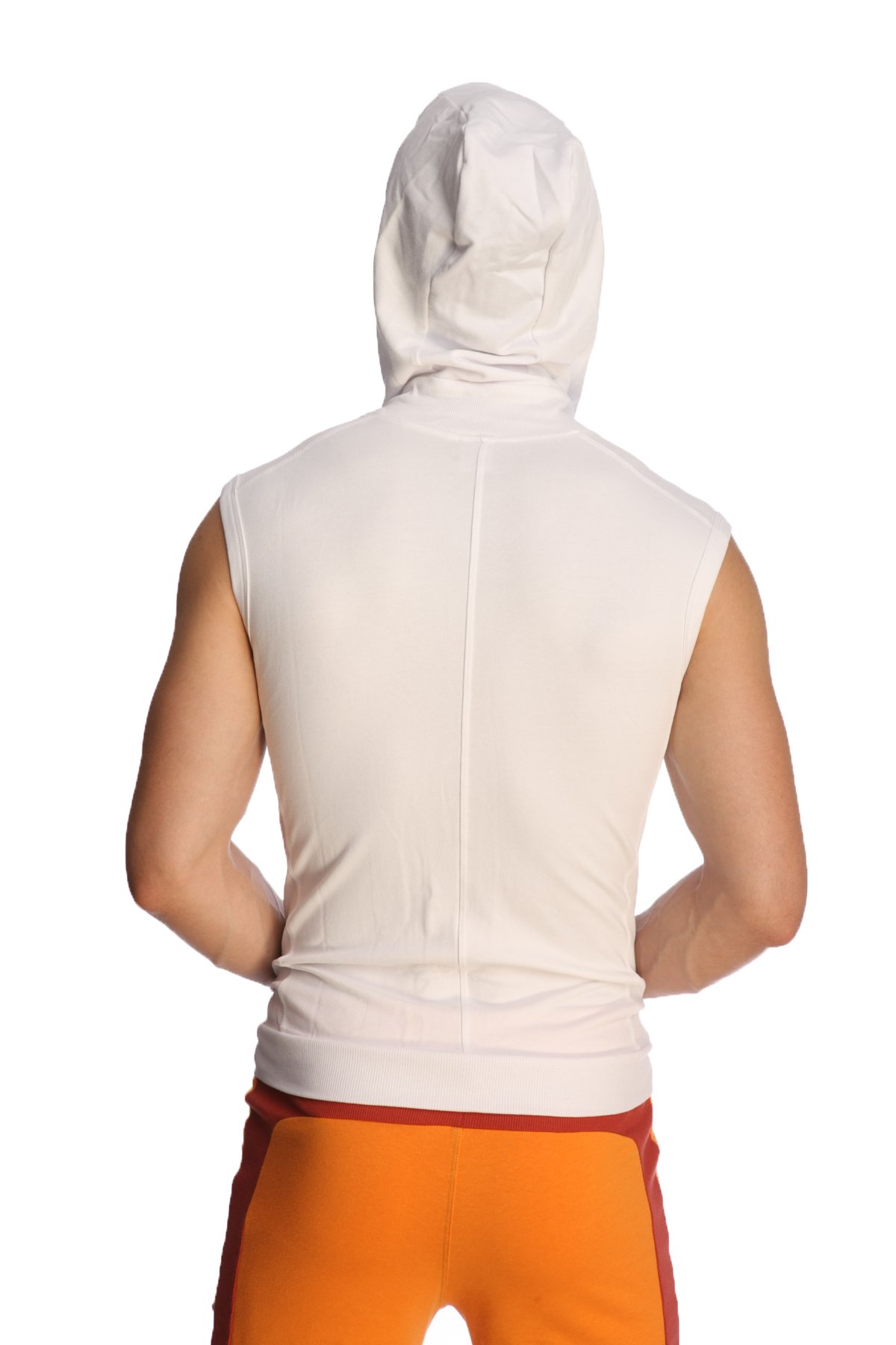 4th Men's Sleeveless Hoodie - Modal French Terry Workout Top for Yoga, Gym & Resort Wear | American-Made Stretch Fabric with European Fit | Perfect for Fitness, Beach & Casual Outings