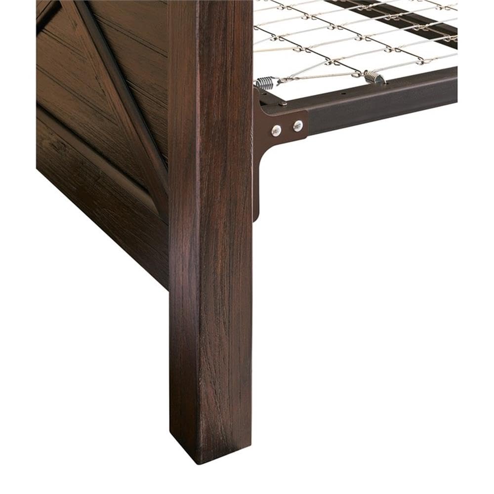 Picket House Furnishings Keely Twin Daybed in Walnut - Space-Saving Sleeper Sofa for Guest Room, Home Office & Small Apartments