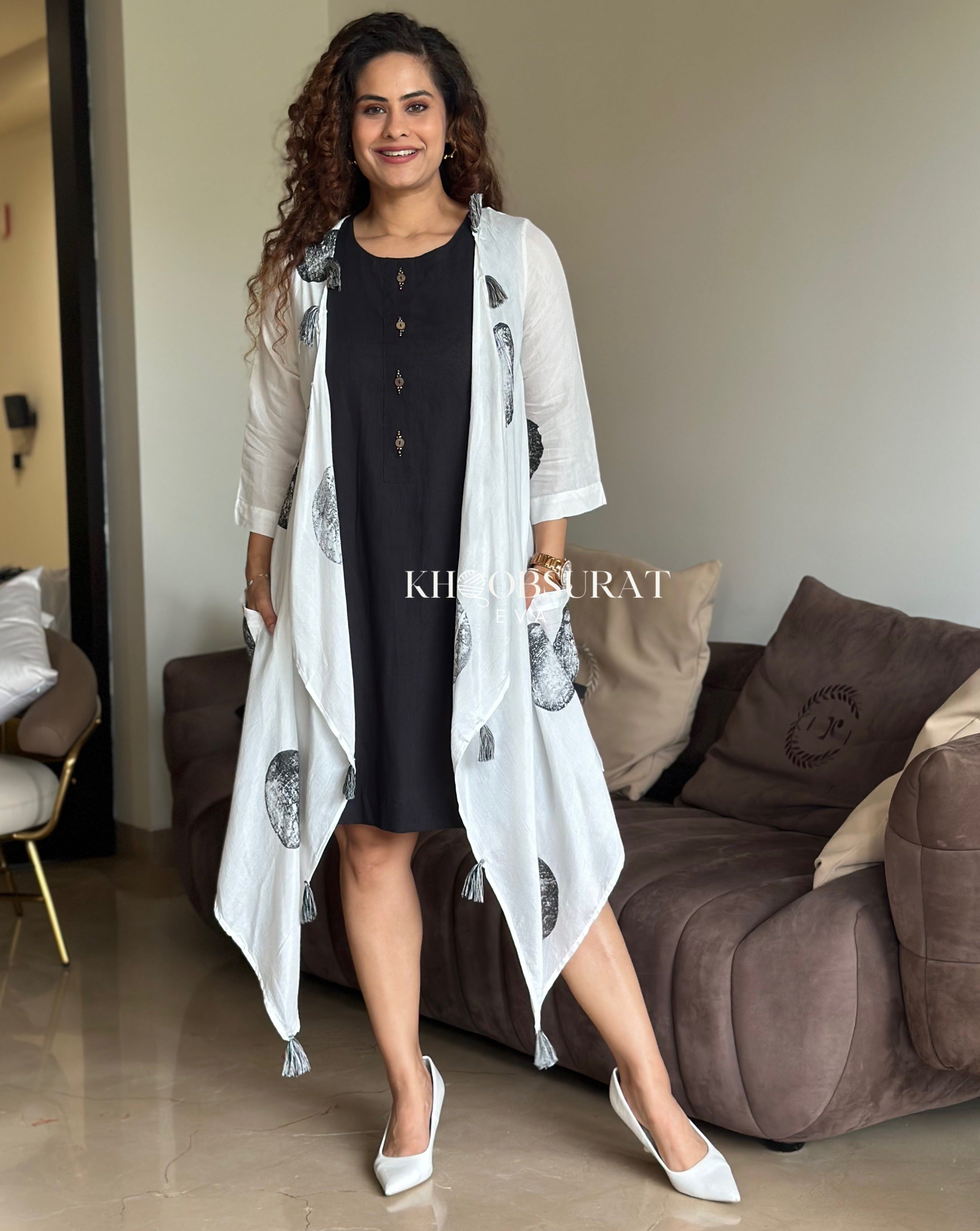 Stylish Black Jacket Dress for Women - Trendy Outerwear & Party Wear - Perfect for Office, Dates & Night Out