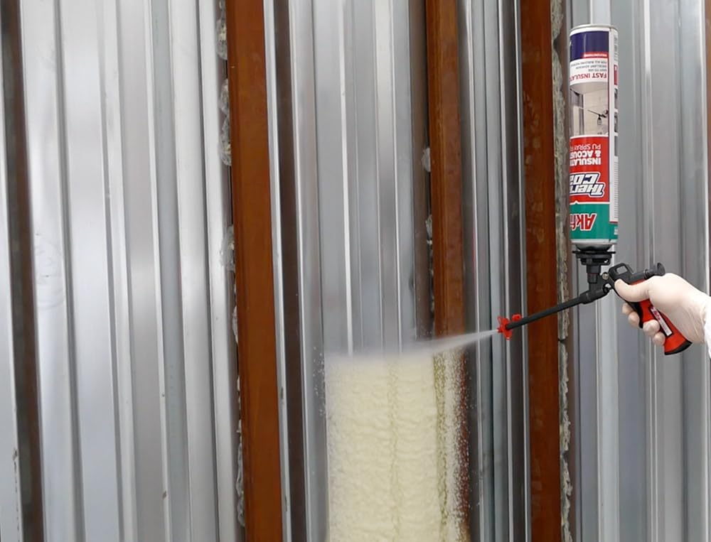 AKFIX Thermcoat Spray Foam Insulation Kit (240 Board Feet) - Professional Polyurethane Expanding Foam for Walls, Attics & Crawl Spaces | Closed Cell Spray Foam Insulation | 12 Pack | Ideal for Home Insulation, Soundproofing & Air Sealing Projects