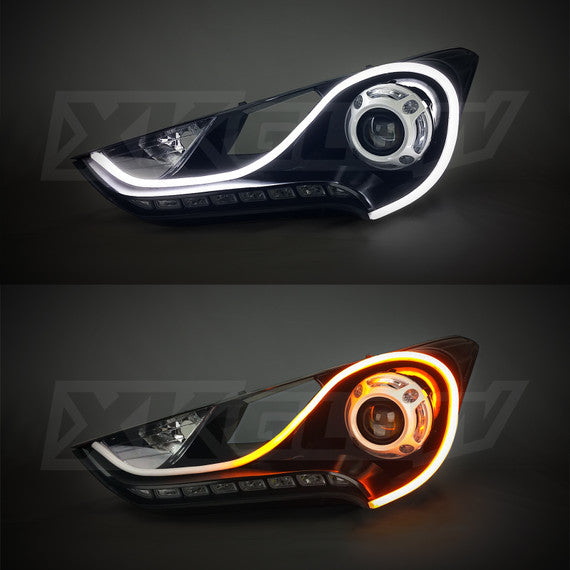 24/36 Inch Sequential Switchback LED Strip Lights with DRL and Turn Signal - Universal Headlight Accent Lighting for Cars, Trucks, SUVs | Daytime Running Lights & Turn Signal Enhancement for Improved Visibility