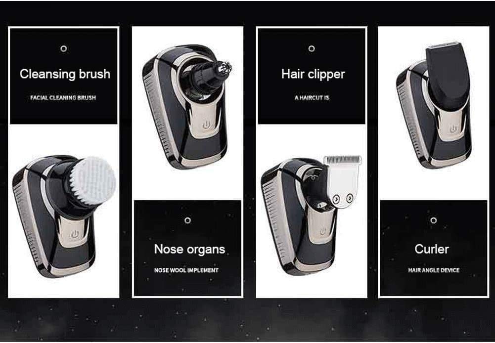 Men's Wet & Dry Electric Shaver & Trimmer Kit - Waterproof Multifunctional Grooming for Beard & Hair