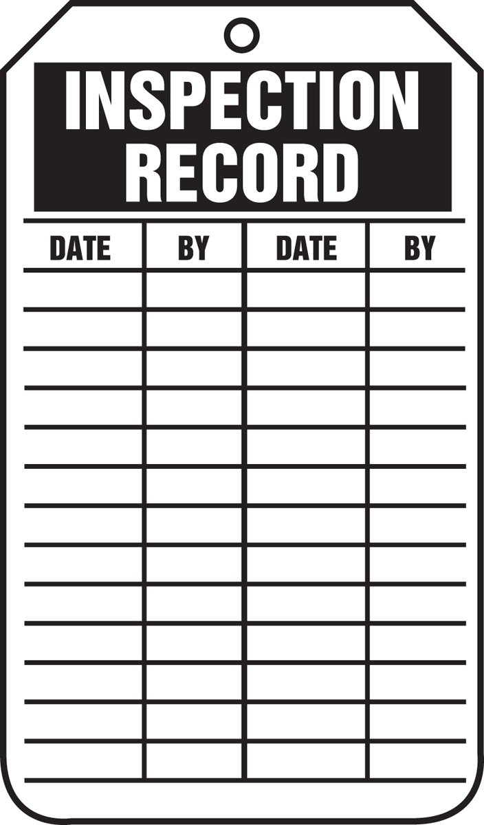 2 Sets of 25 Inspection Record Tags - Durable PF Cardstock Labels for Quality Control | Perfect for Warehouse, Factory & Inventory Management