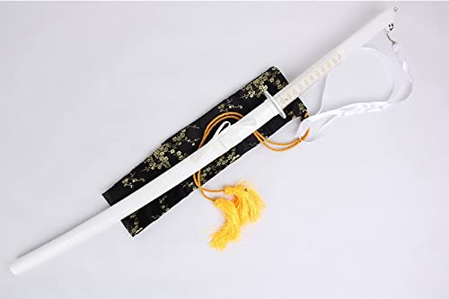 Japanese Katana Sword - Stainless Steel Bleach Anime Sode no Shirayuki White Cosplay Sword - Decorative Collectible for Halloween, Christmas & Anime Events - Unsharpened for Safe Display