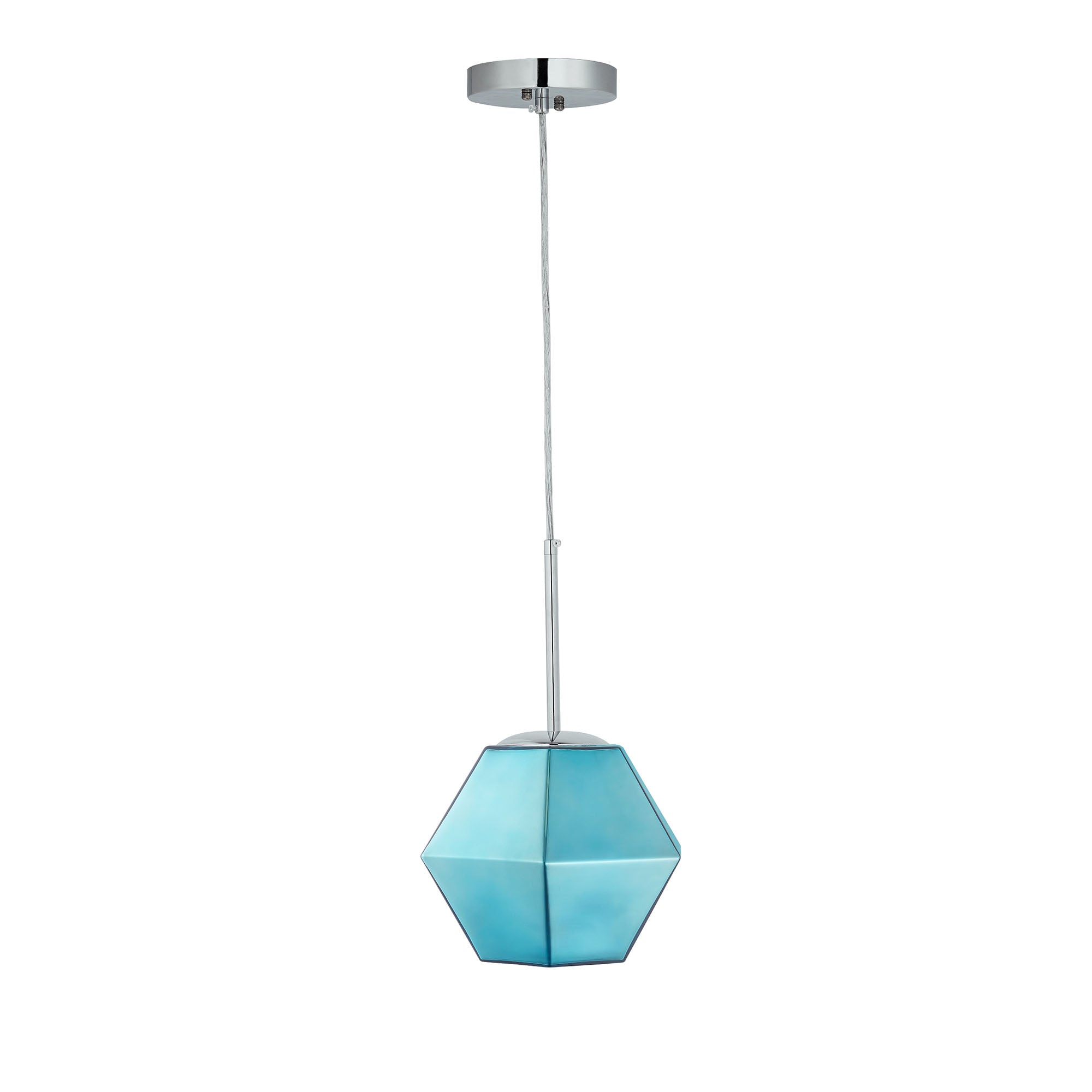 CARRO HOME Pegasus Jewel Tone Glass Pendant Light - Elegant Ceiling Lighting Fixture for Dining Room, Kitchen, Bedroom & Living Room Decor