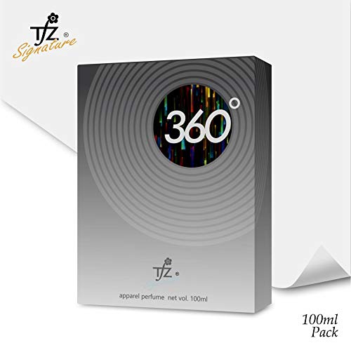 TFZ 360 Black Eau de Parfum Spray for Men - Long Lasting Fragrance with Musk & Amber Notes | Perfect for Date Night, Office & Special Occasions