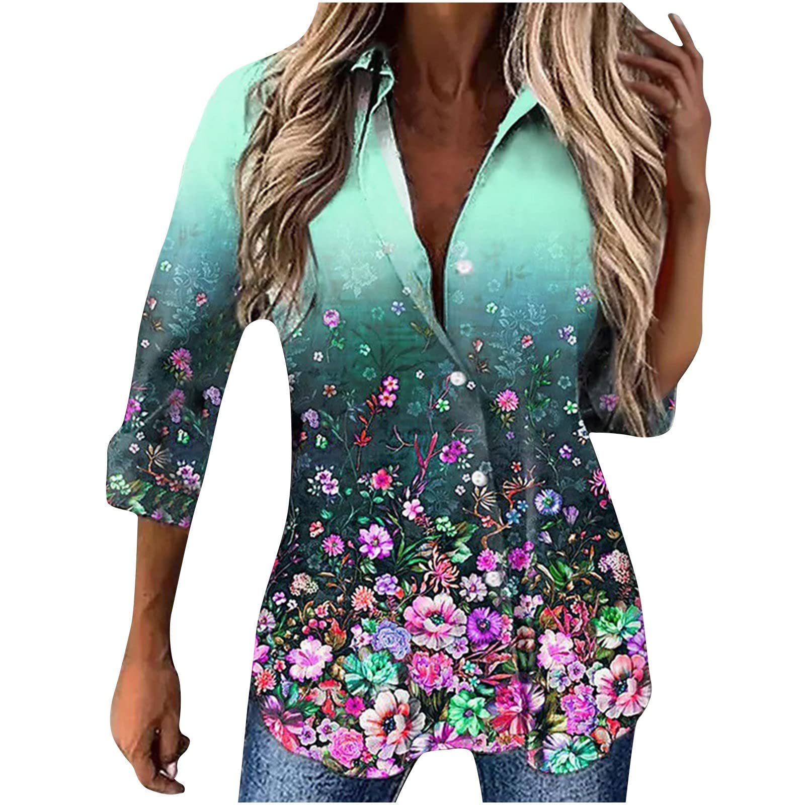 Women's Summer Blouse Tops - Floral Printed Cotton Long Sleeve Tank Top & Cardigan Set for Office & Casual Wear | Perfect for Work, Dating & Vacation Outfits