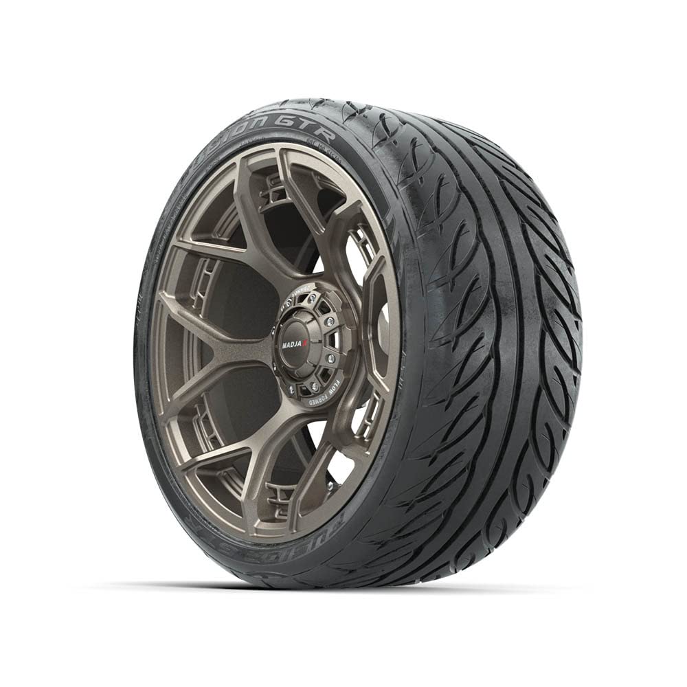 MadJax 15 Inch Golf Cart Wheels & Tires Combo - Matte Bronze Evolution Wheels with 215/40-15 (22