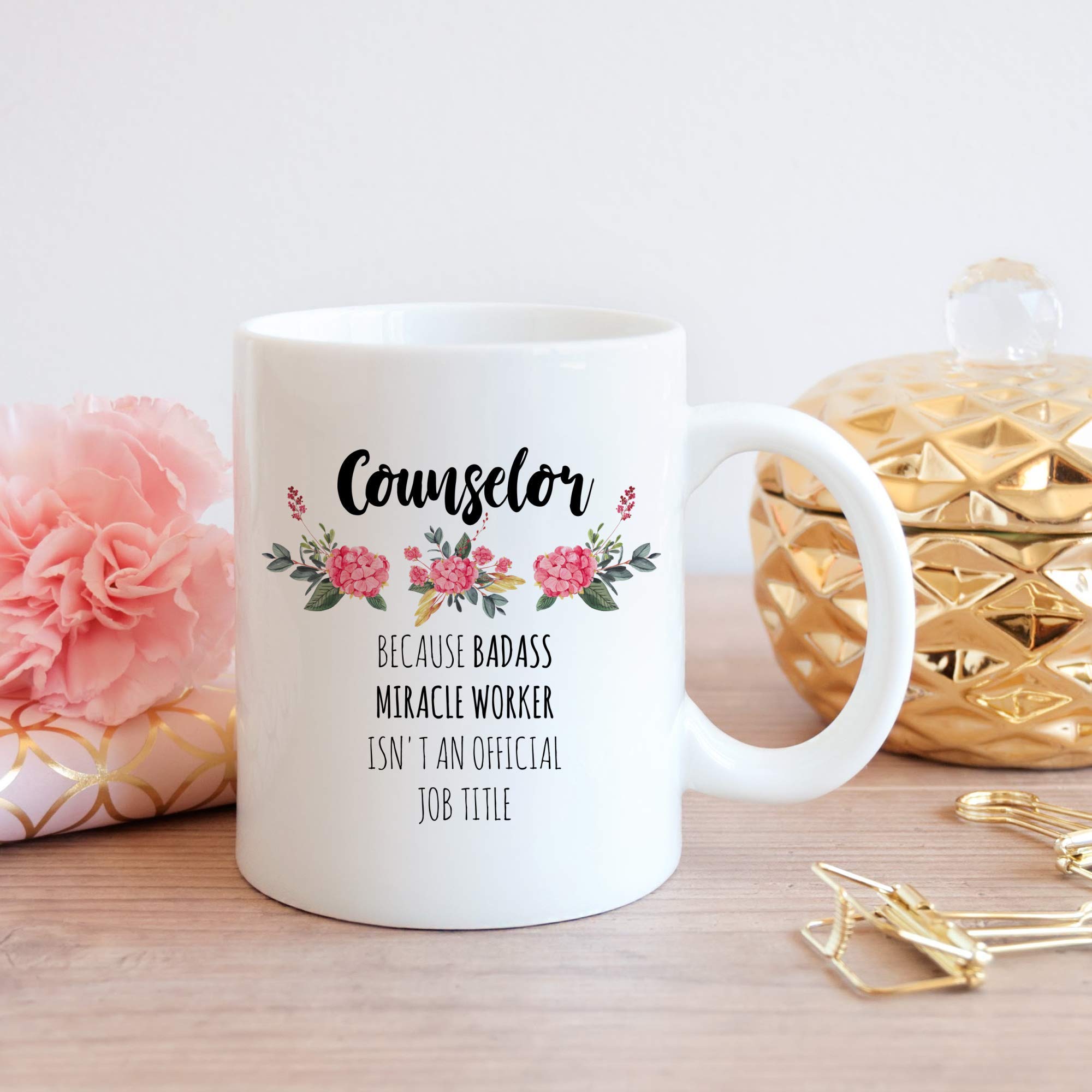 SuchMugs Counselor Coffee Mug - School Counselor Gifts for Women, Therapist Appreciation Present, Badass Counselor Graduation Gift - Perfect for Office Use, Therapy Sessions & Daily Coffee Breaks