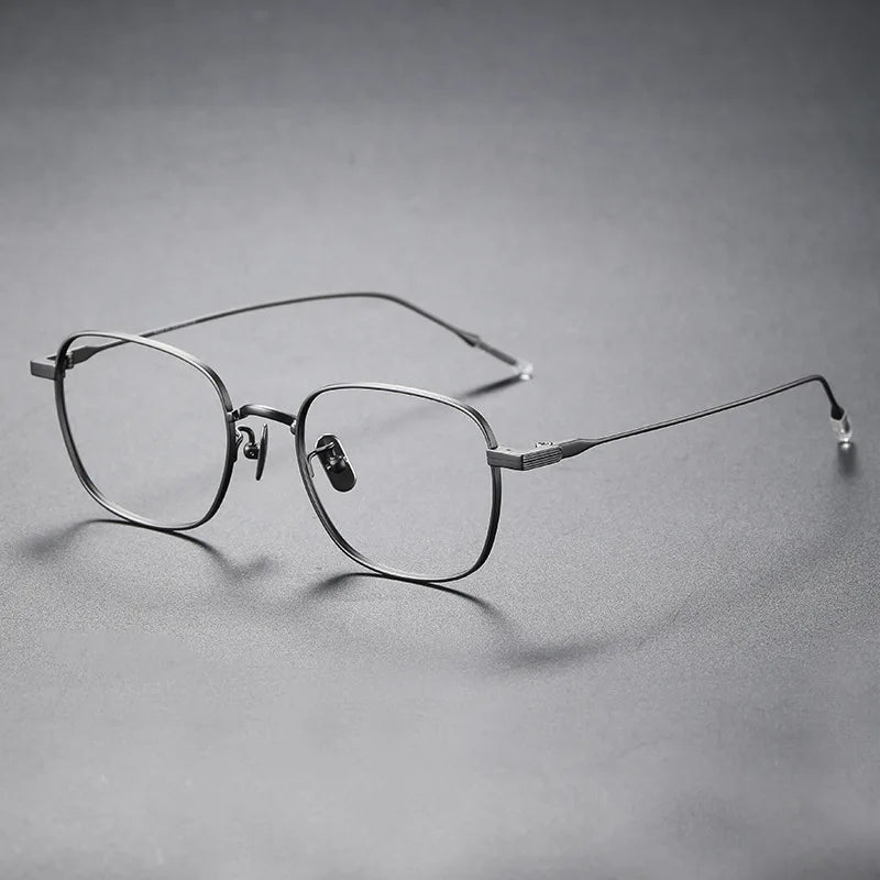 Aimee Unisex Full Rim Square Titanium Eyeglasses 80805 - Lightweight Durable Frame for Men & Women - Perfect for Reading, Working & Daily Wear