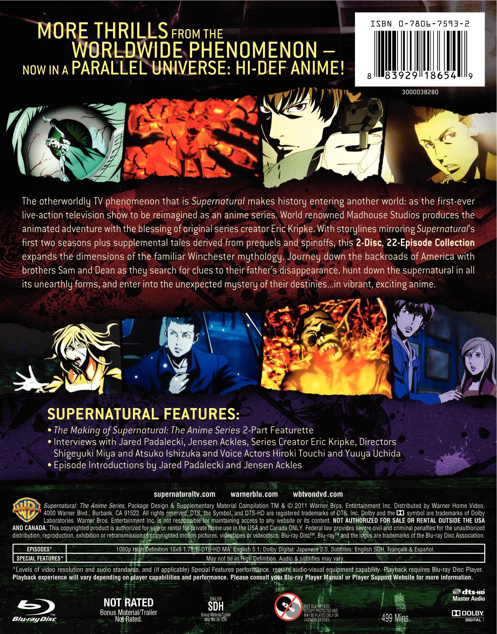 Supernatural: The Anime Series [Blu-ray] - Official English Dub - Perfect for Anime Collectors & Supernatural Fans