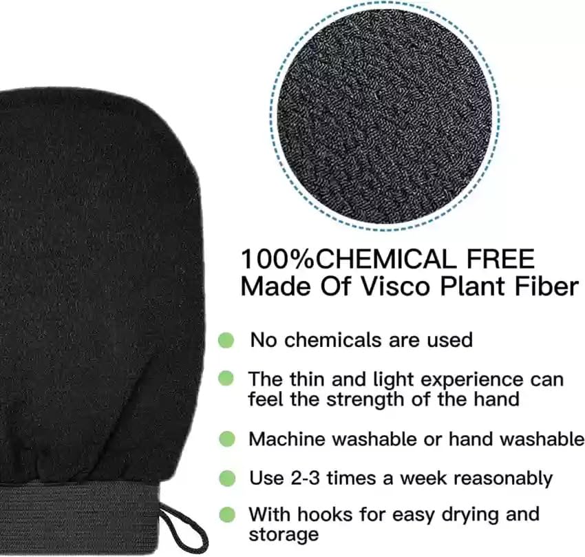 Premium Exfoliating Shower Gloves for Deep Cleansing & Smooth Skin - Spa Quality Bath Accessories with Free Shower Gel & Moisturizer Samples - Perfect for Dry Skin Care & Home Spa Treatments