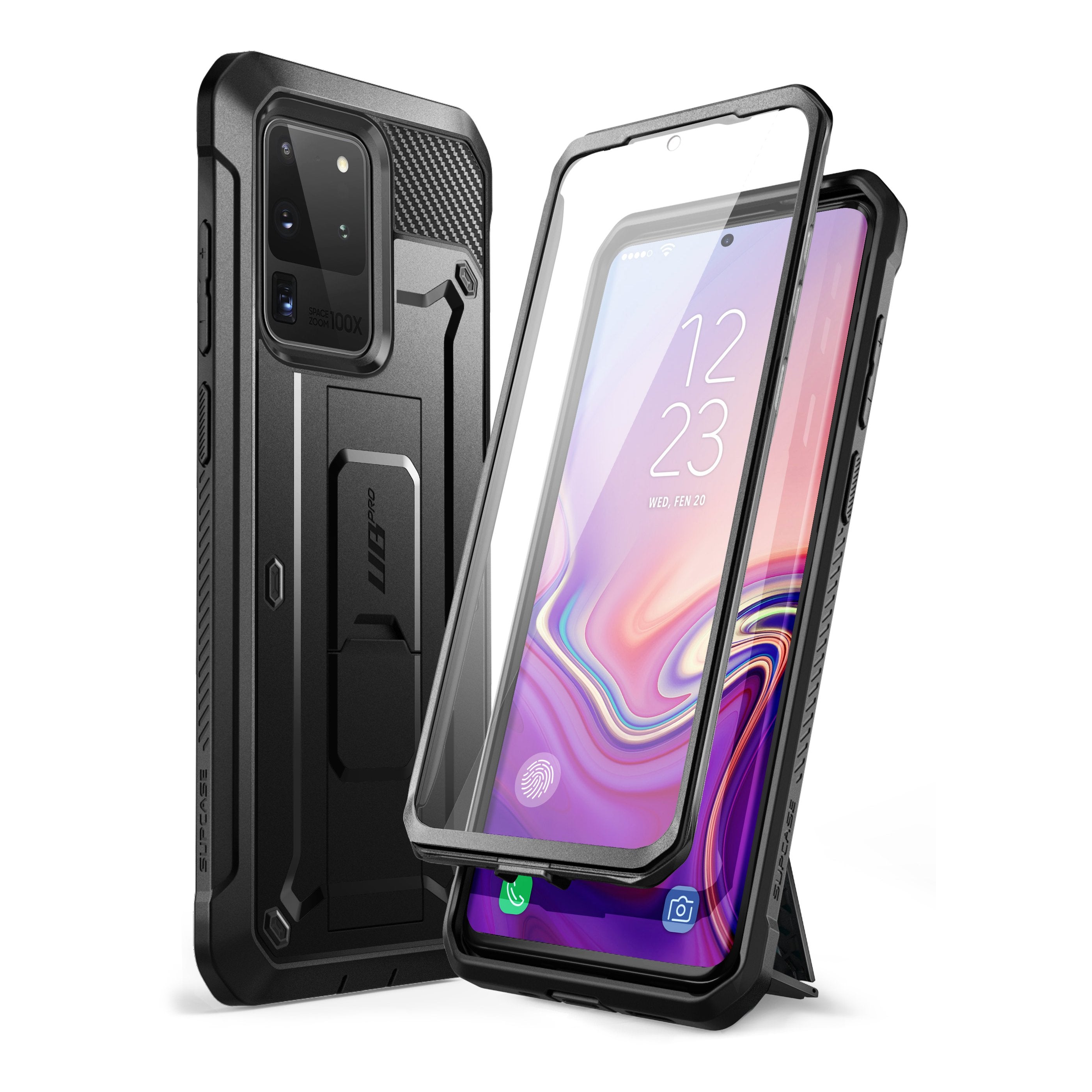 Samsung Galaxy S20 Ultra Unicorn Beetle Pro Heavy Duty Rugged Case with Built-in Screen Protector - Shockproof, Drop Protection - Perfect for Outdoor, Work & Travel (Black)