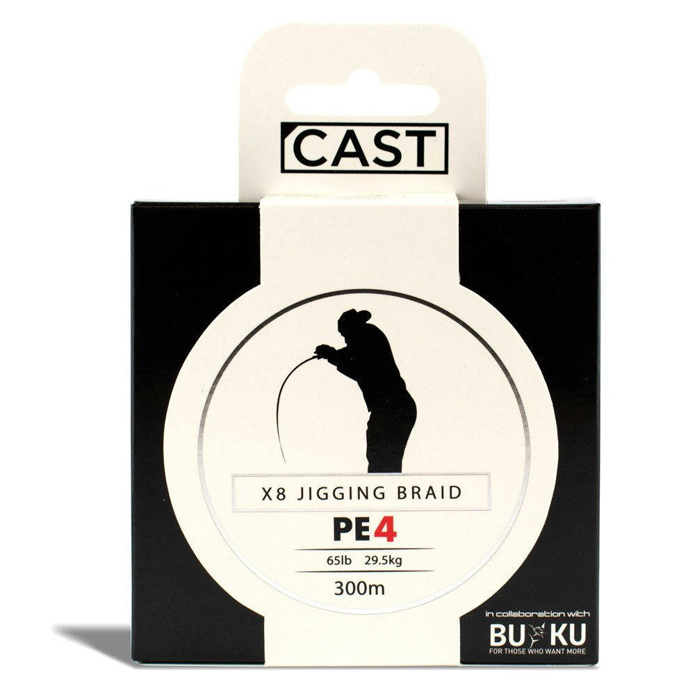 Cast Buku Jigging Braid X8 Fishing Line - High Performance Saltwater & Freshwater Braided Line for Jigging, Casting, Trolling - Perfect for Deep Sea Fishing, Bass Fishing, and Offshore Angling