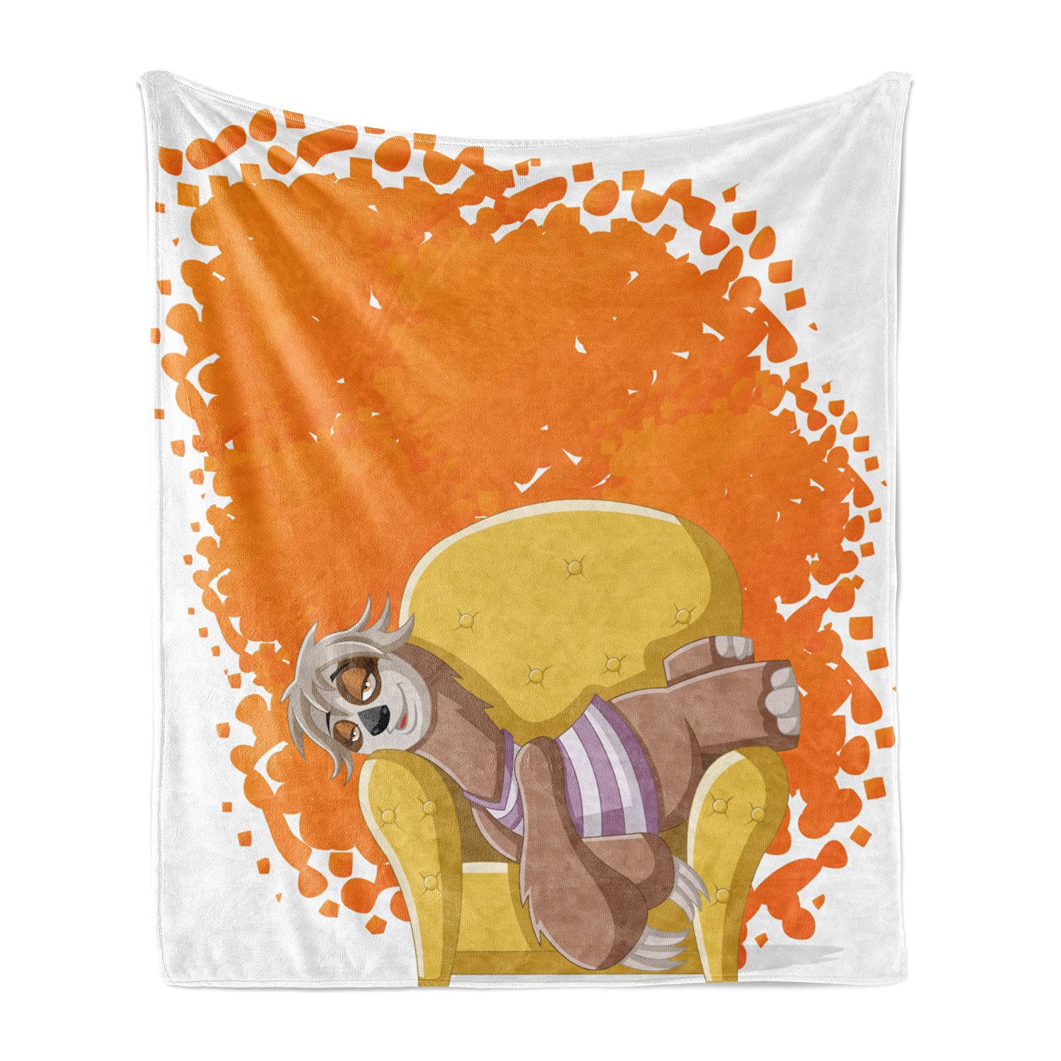 Ambesonne Sloth Fleece Throw Blanket - 60
