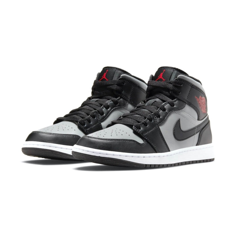 Air Jordan 1 Mid Shadow Red Basketball Shoes for Men - High-Top Sneakers with Cushioned Support - Perfect for Streetwear, Basketball & Casual Wear
