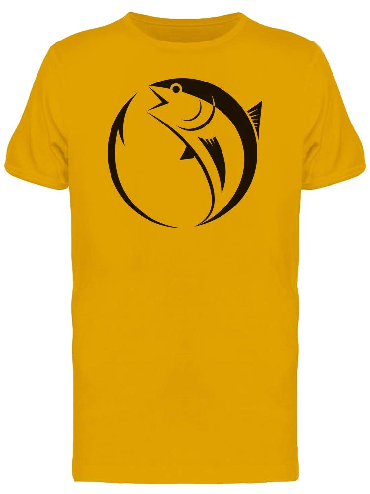 Symbol Tuna and Hook Sea Graphic T-Shirt for Men - Casual Wear, Beach Outings & Summer Style