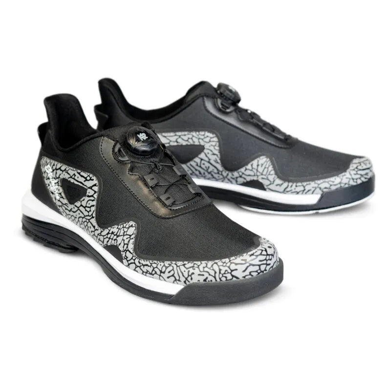 KR TPC Gladiator Men's Right Hand Bowling Shoes - Black/Stone - Perfect for League Play & Tournament Bowling