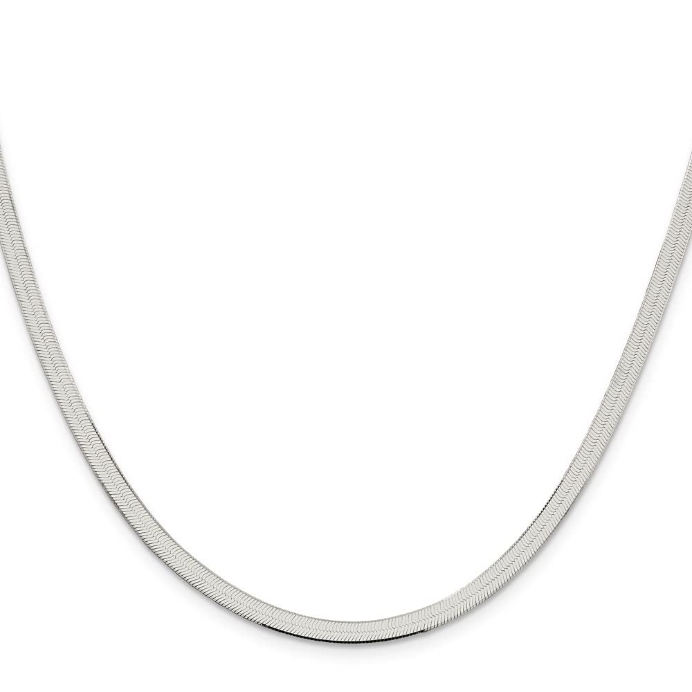 Diamond2Deal 925 Sterling Silver 3.25mm Magic Herringbone Chain Necklace for Men & Women - Perfect Gift for Anniversary, Valentine's Day & Everyday Wear
