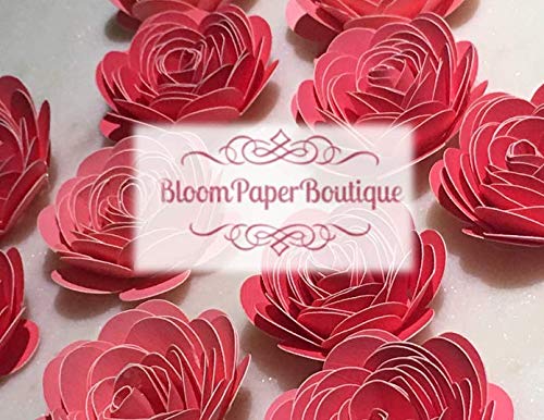 Pink Paper Flower Cupcake Toppers for Weddings, Bridal Showers & Parties - Elegant DIY Cupcake Decorations for Engagement, Bachelorette, Communion & Birthday Celebrations - Perfect for Romantic Events & Special Occasions