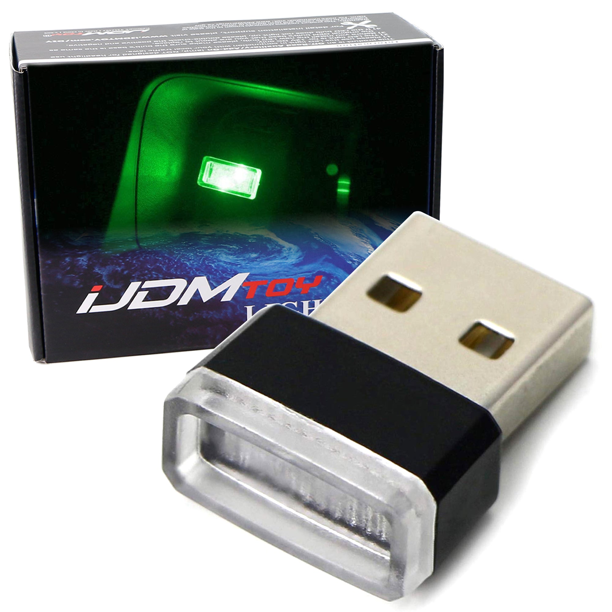 Emerald Green USB LED Car Interior Ambient Lighting Kit - Miniature Accent Lights for Cars, Trucks & SUVs - Enhance Mood & Style While Driving at Night