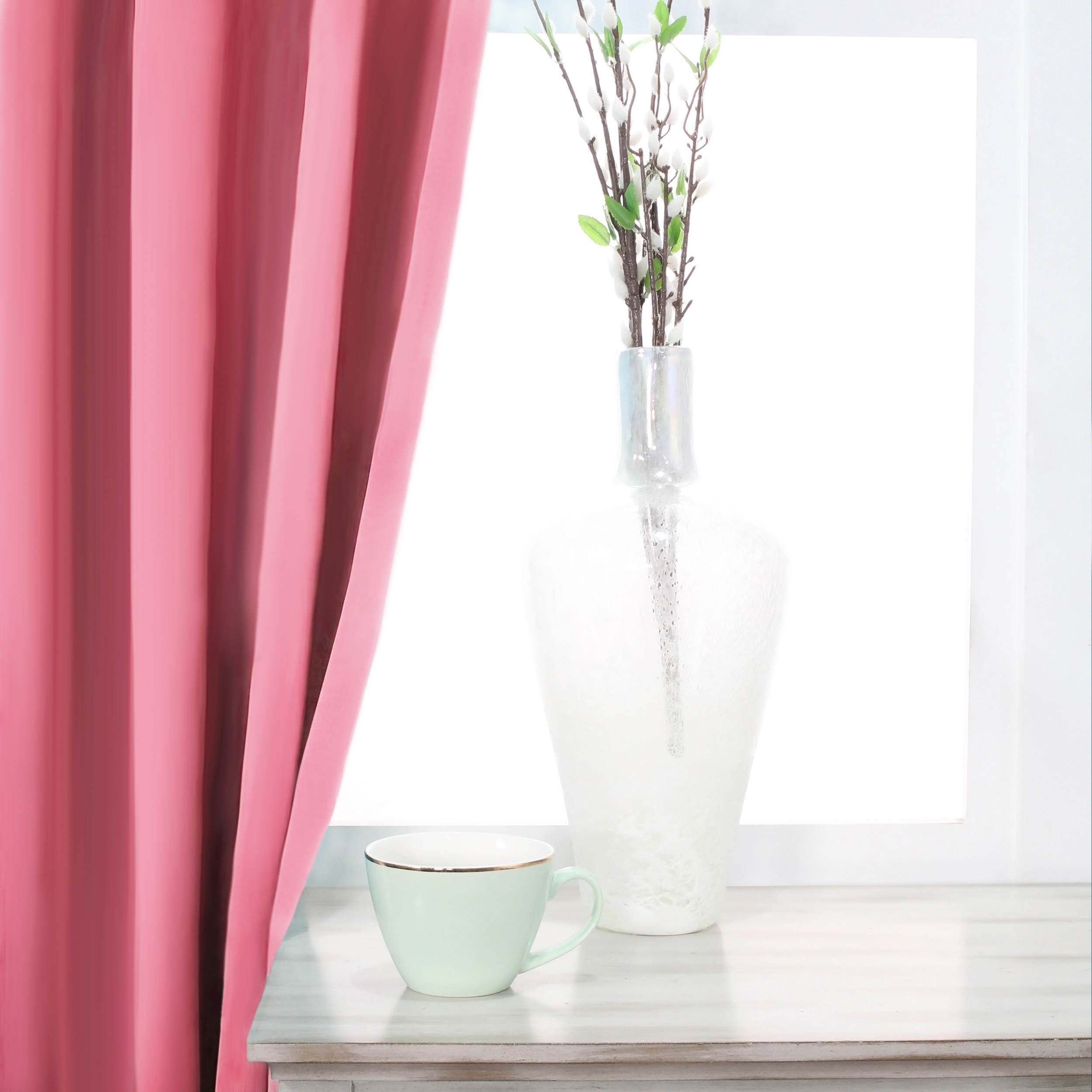 Solid Classic Modern Grommet Blackout Curtain Set - Thermal Insulated Window Drapes for Bedroom & Living Room - Noise Reducing & Light Blocking for Better Sleep