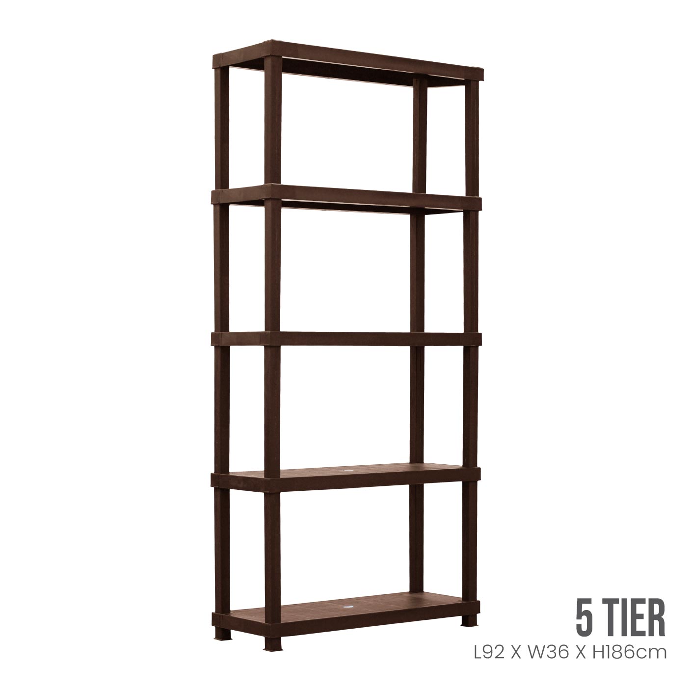 5 Tier Shelving Unit - DIY Storage Shelf Organizer for Home, Garage, Office - Heavy Duty Metal Rack for Books, Toys, Clothes & More (887 5)