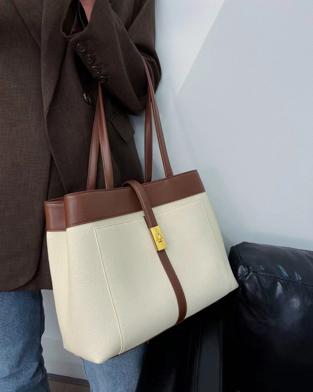 Stylish and Durable Work Tote Bag for Women - Professional Office Commuter Laptop Bag with Multiple Pockets - Perfect for Business, Travel, and Everyday Use