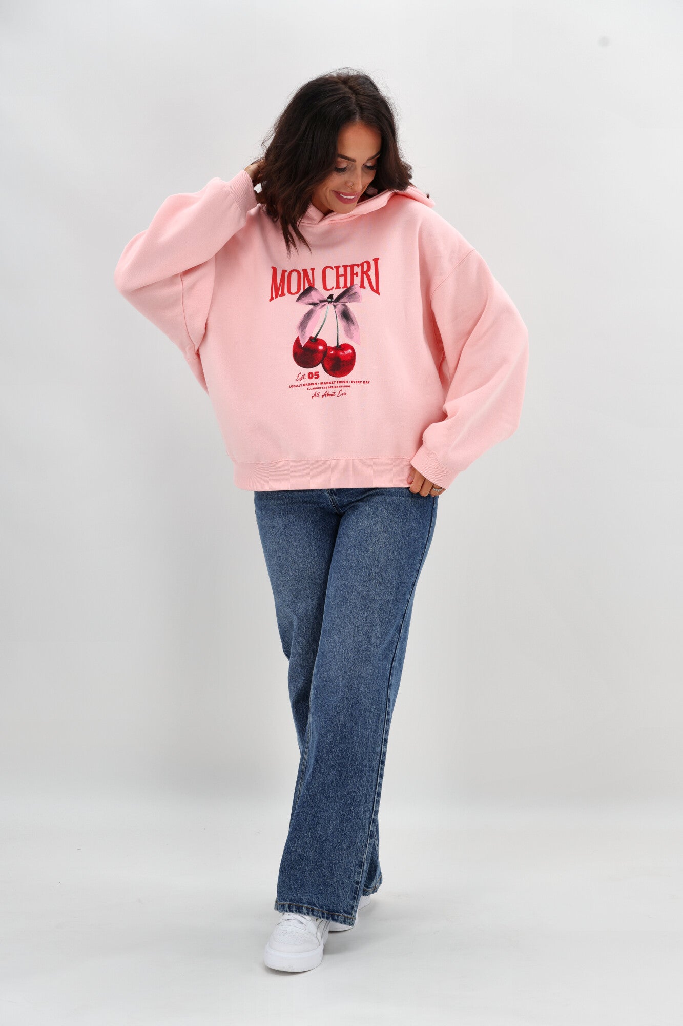 All About Eve Josie Box Hoodie in Rose - Soft & Stylish Women's Pullover for Casual Wear & Loungewear