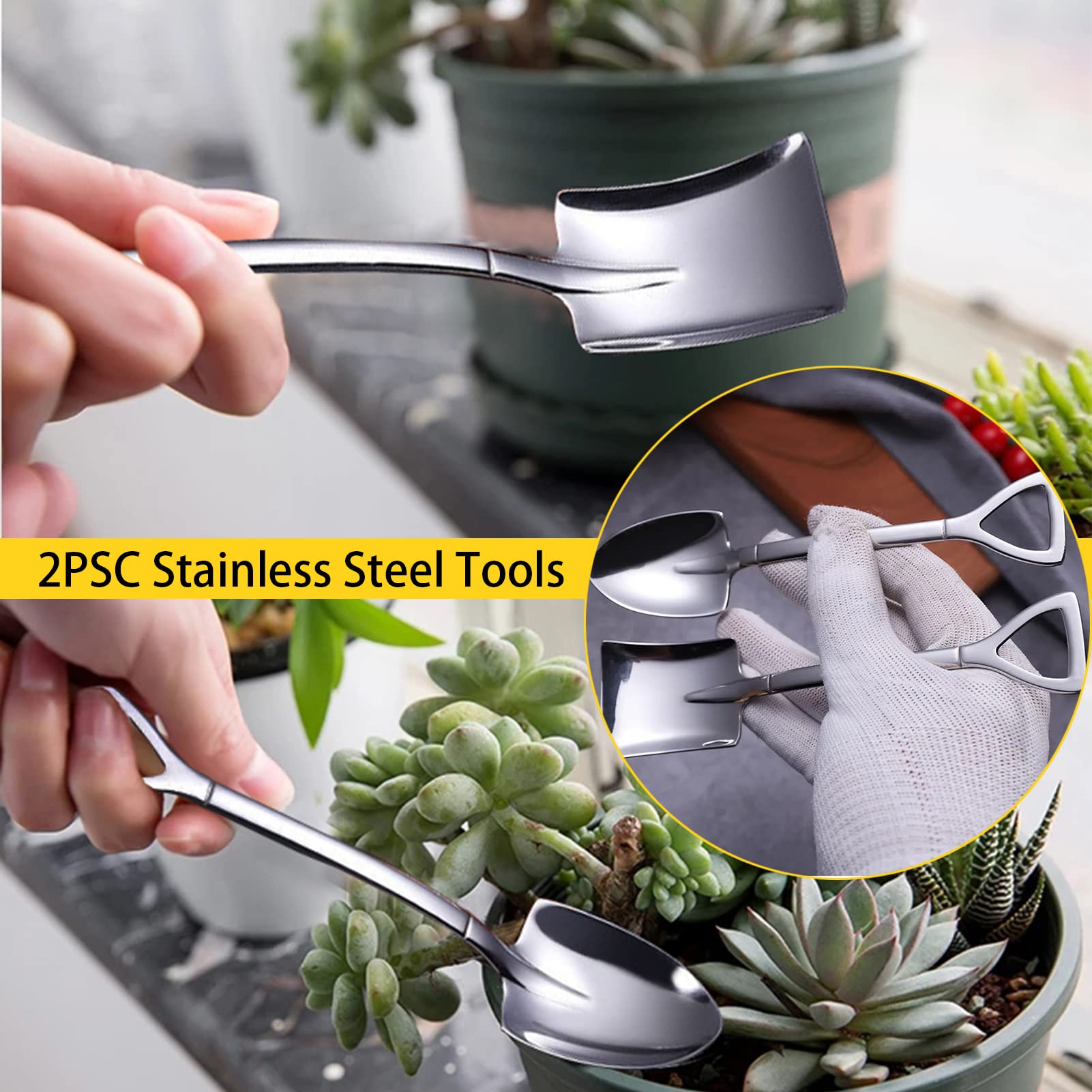 12 Pcs Succulent Tools Set - Mini Transplanting & Gardening Kit for Indoor Plants, Cactus Care, Flower Pot Maintenance - Perfect for Home Gardeners & DIY Plant Lovers
