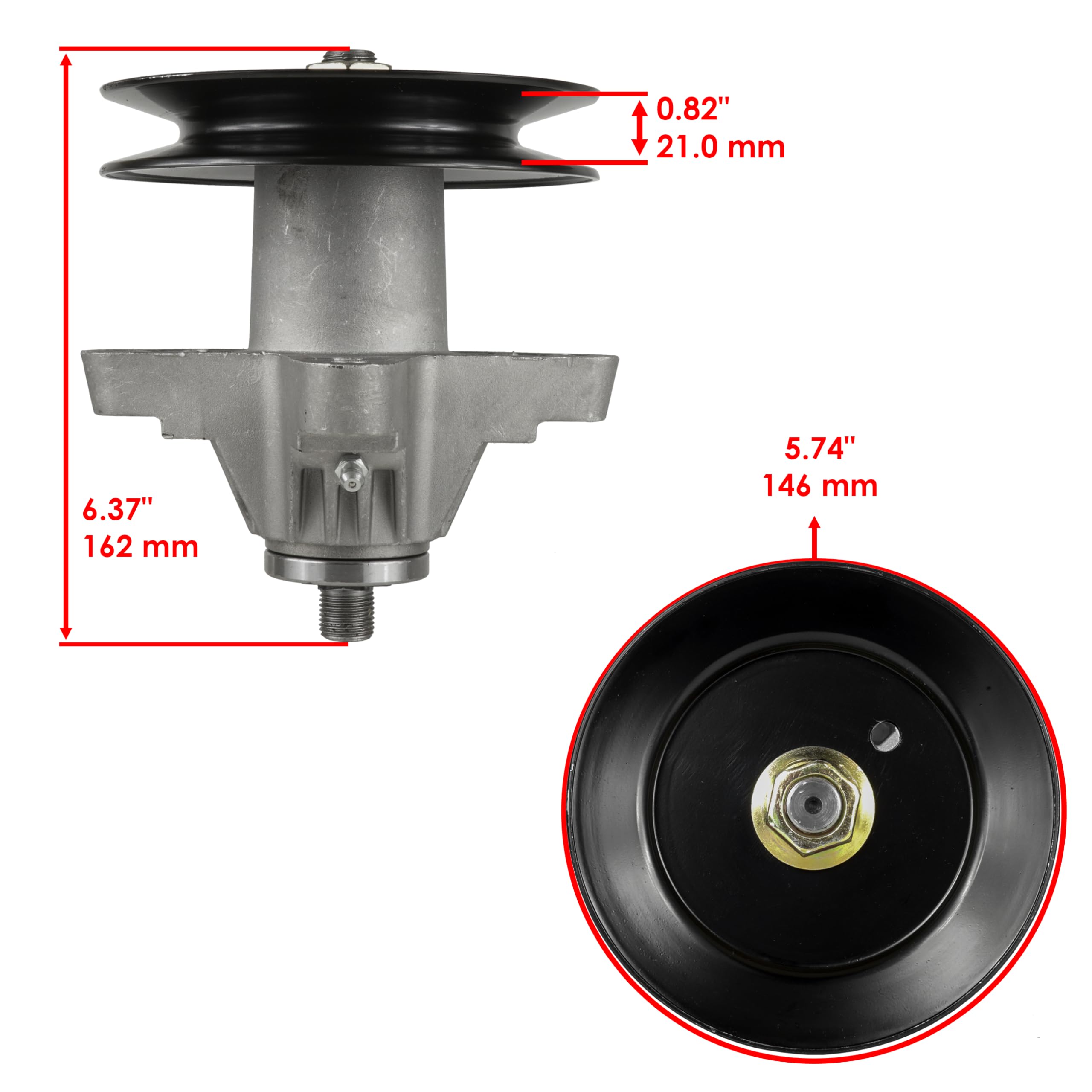 Caltric Spindle Blade Belt Pulley Mulching Kit for MTD & Cub Cadet RZT 50