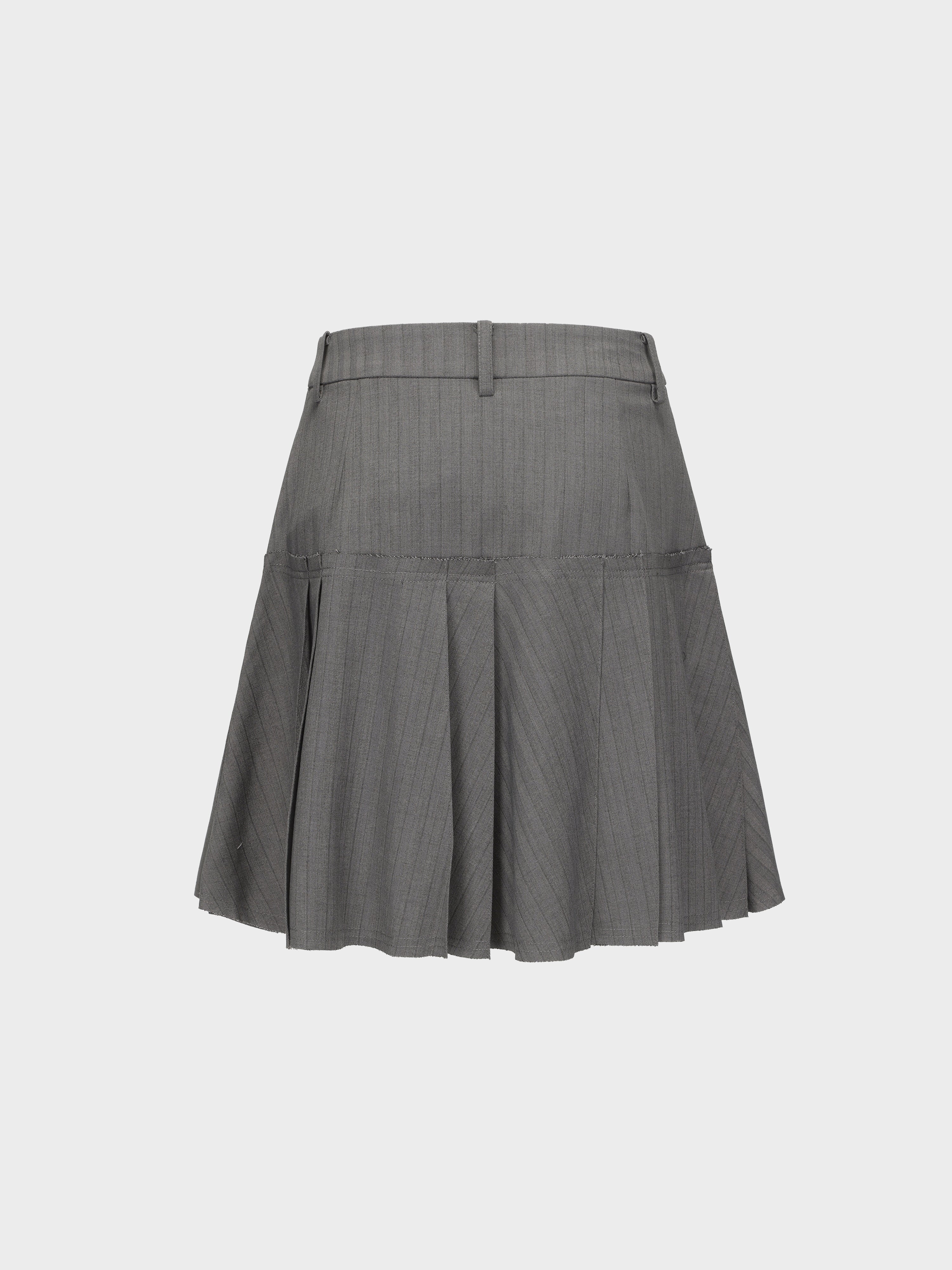 Stylish A-Line Pleated Skirt for Women - Trendy High Waist Flowy Midi Skirt - Perfect for Office, Party & Casual Wear