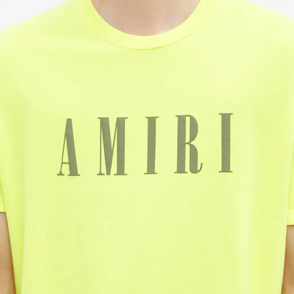 Amiri Lime Logo Graphic T-Shirt for Men - Stylish Streetwear Tee for Casual Outfits & Urban Fashion