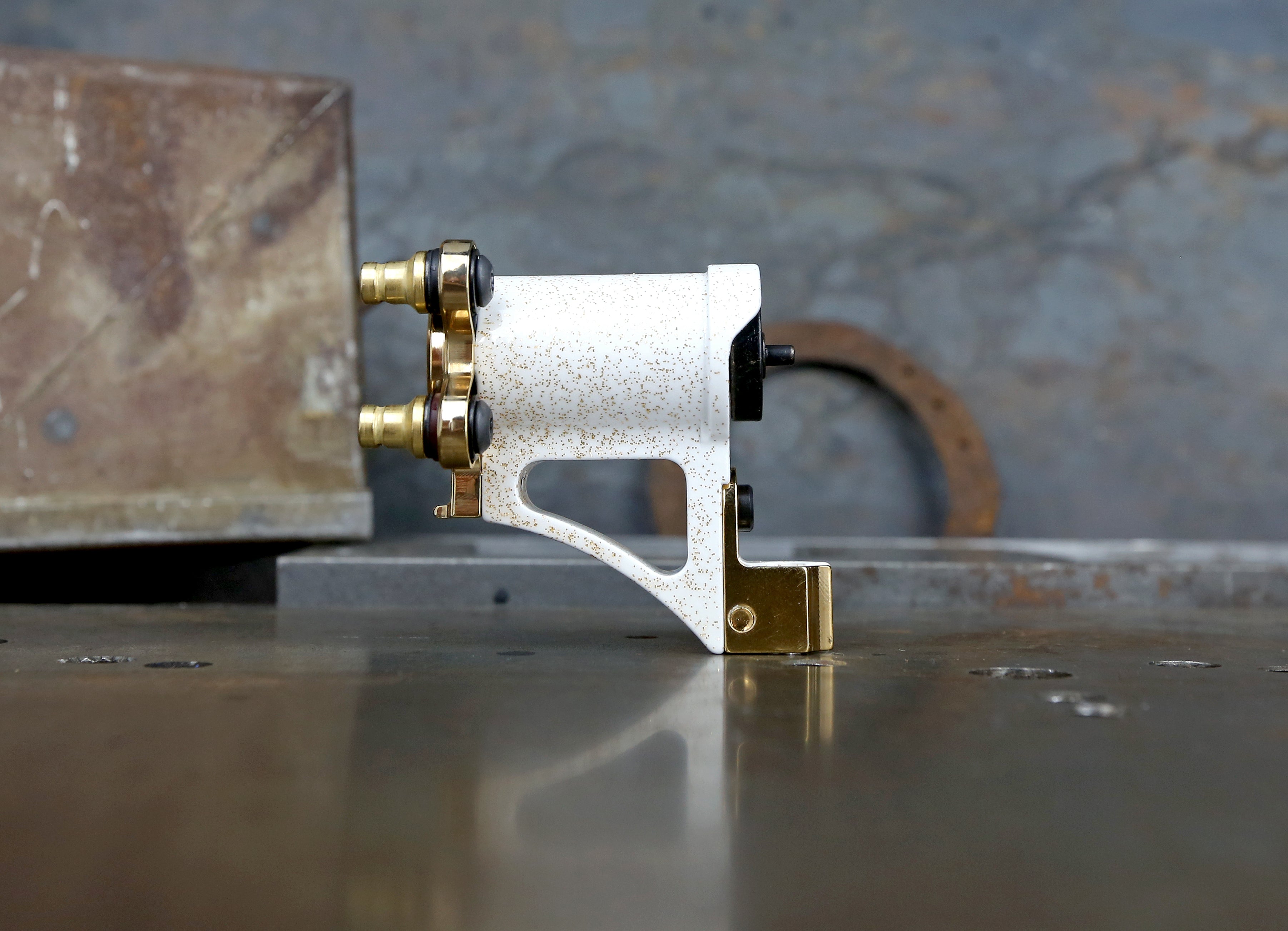 Limited Edition White & Gold Mike Pike PMA Direct Drive Rotary Tattoo Machine - Professional Tattoo Equipment for Artists & Beginners | Perfect for Fine Line Work, Shading & Coloring