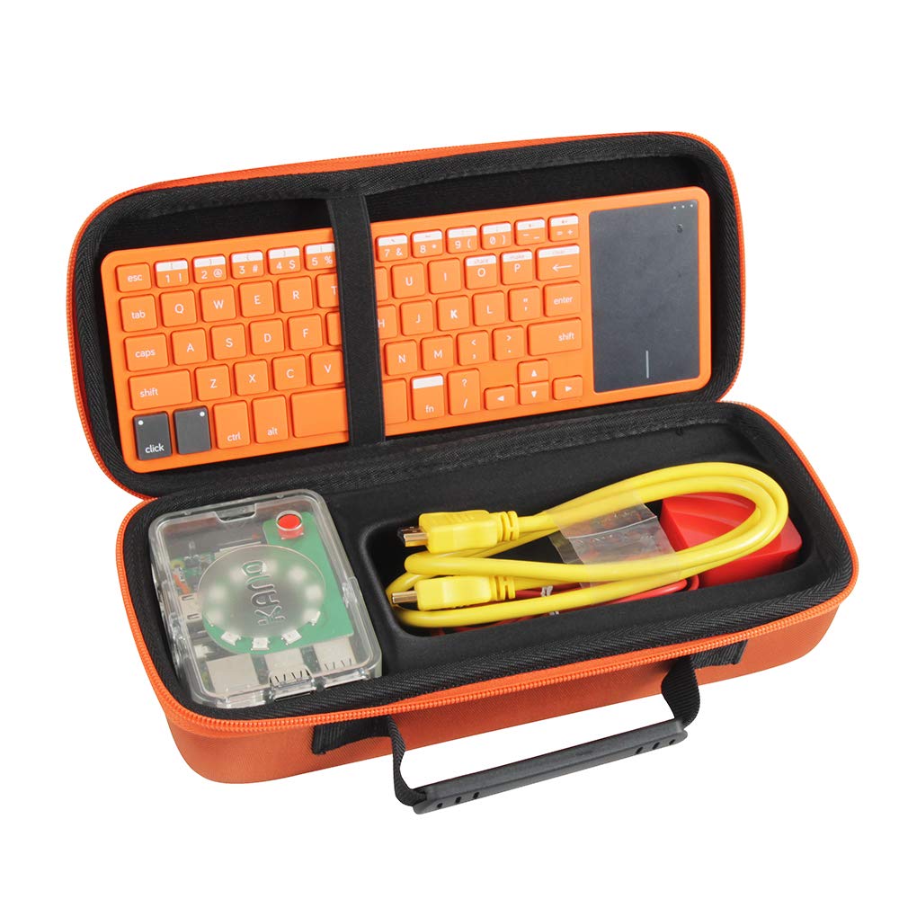 Kano Computer Kit (2018 Edition) Hard Travel Case by Hermitshell - Durable Orange Protective Cover for Kids Coding Computer | Perfect for School, Travel & STEM Learning