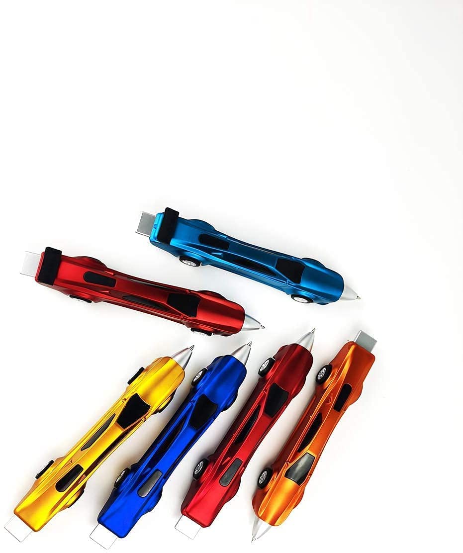 4PCS Sports Car Ballpoint Pens - Fun Novelty Pens for Kids, Cool Racing Car Design, Blue Ink - Perfect for School Supplies, Gifts for Children & Car Enthusiasts | Great for Classroom, Birthday Parties & Office Use