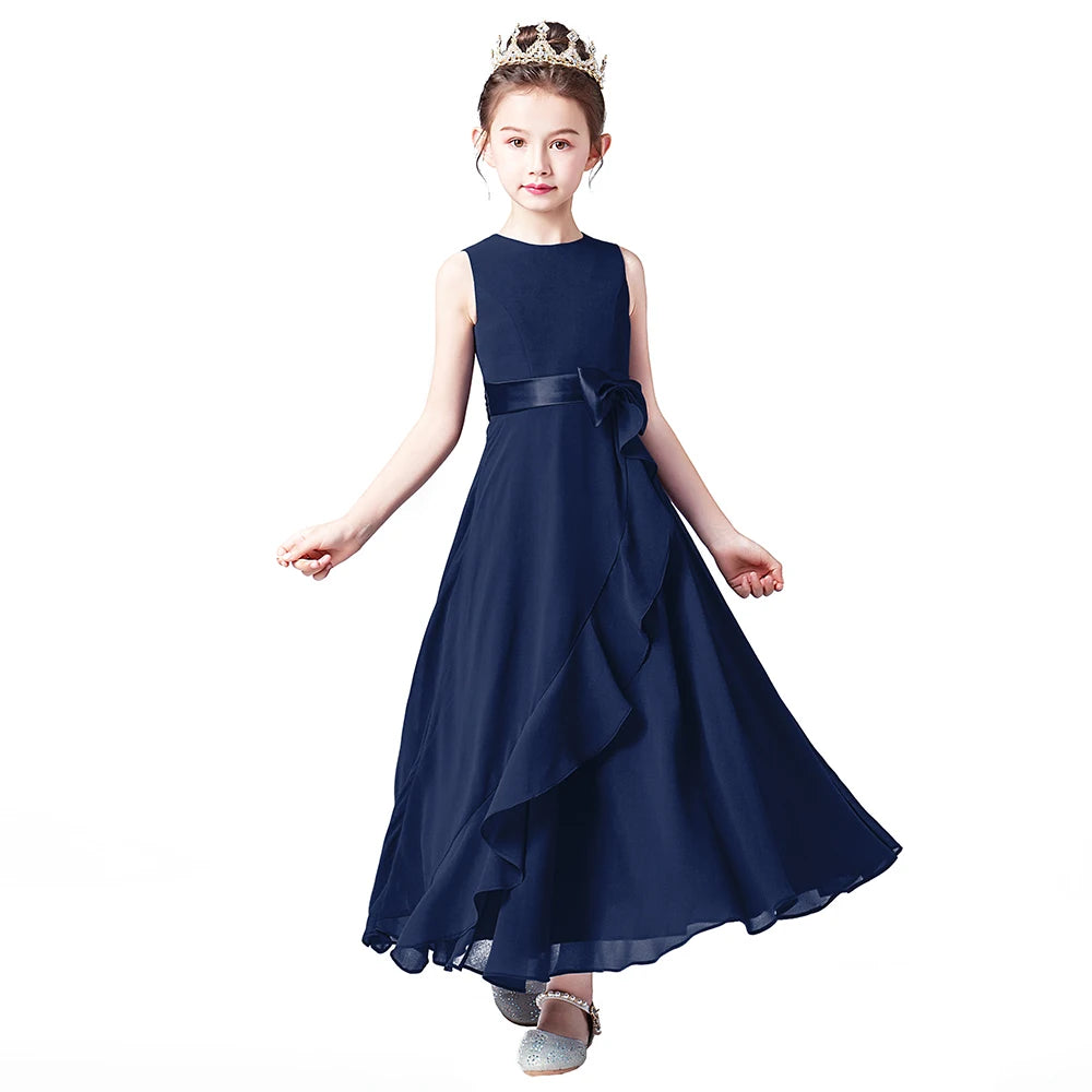 Junior Bridesmaid Dresses for Teens - Ankle-Length Flower Girl Gowns for Wedding Party | Elegant Kids Formal Wear for Bridal Showers, Ceremonies & Special Occasions