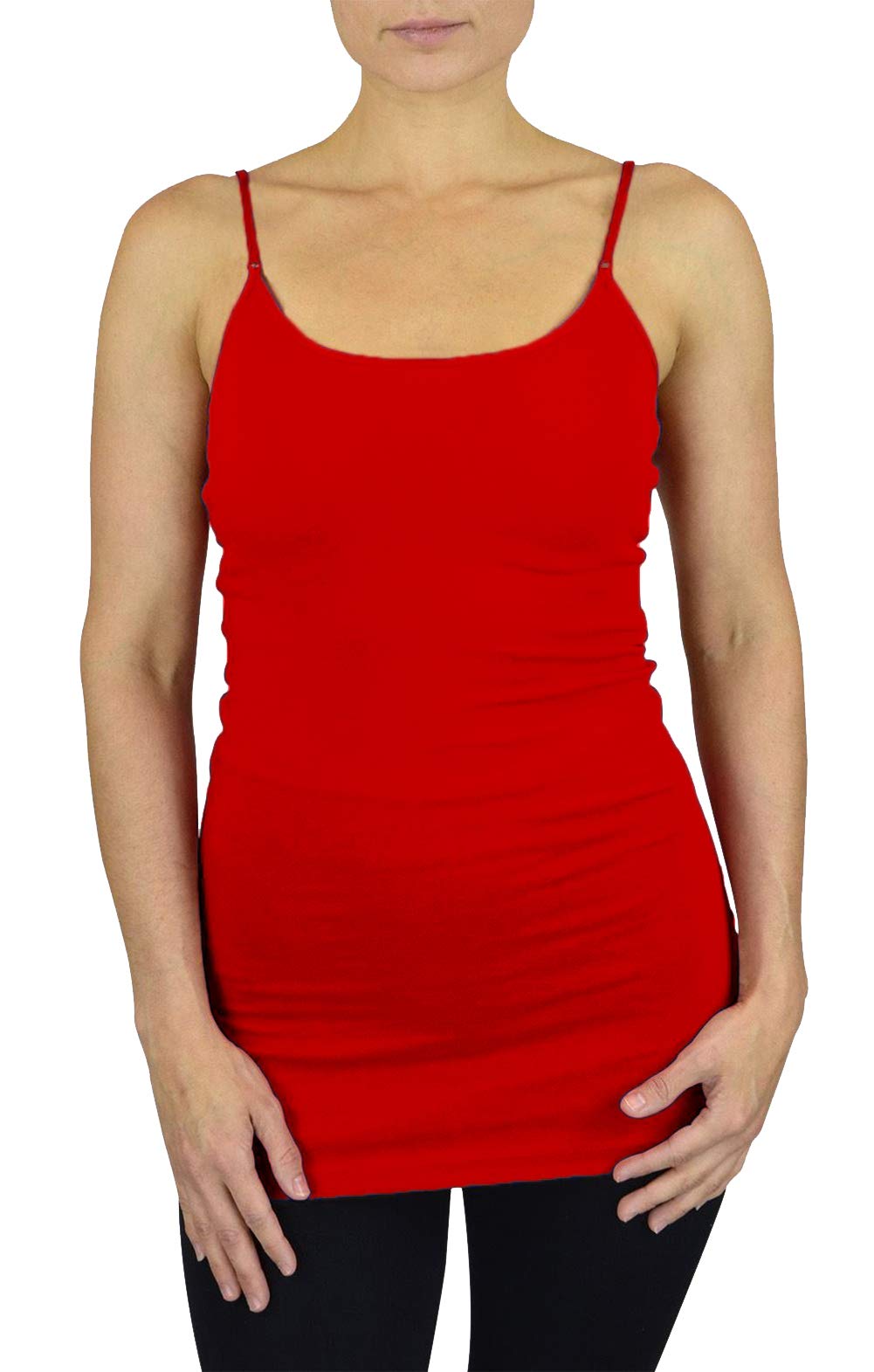 Belle Donne Women's Adjustable Spaghetti Strap Camisole Tops - Plus Size Tank Tops for Casual Wear, Layering & Summer Outfits