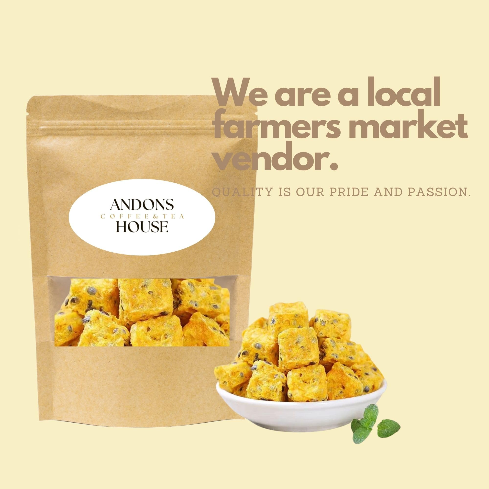 Premium Freeze Dried Passion Fruit Bites - 120g | Crunchy, Tangy & All Natural | Perfect for Smoothies, Yogurt, Baking & Healthy Snacks | Great for Camping, Hiking & On-the-Go Nutrition