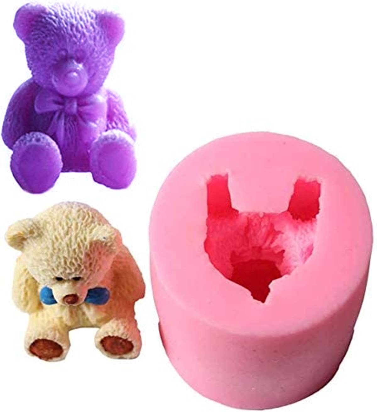 3D Bear Silicone Mold for Chocolate, Soap, Resin, Jelly Candy - Baking & Cake Decorating Tool - Perfect for DIY Crafts, Party Favors, and Homemade Treats