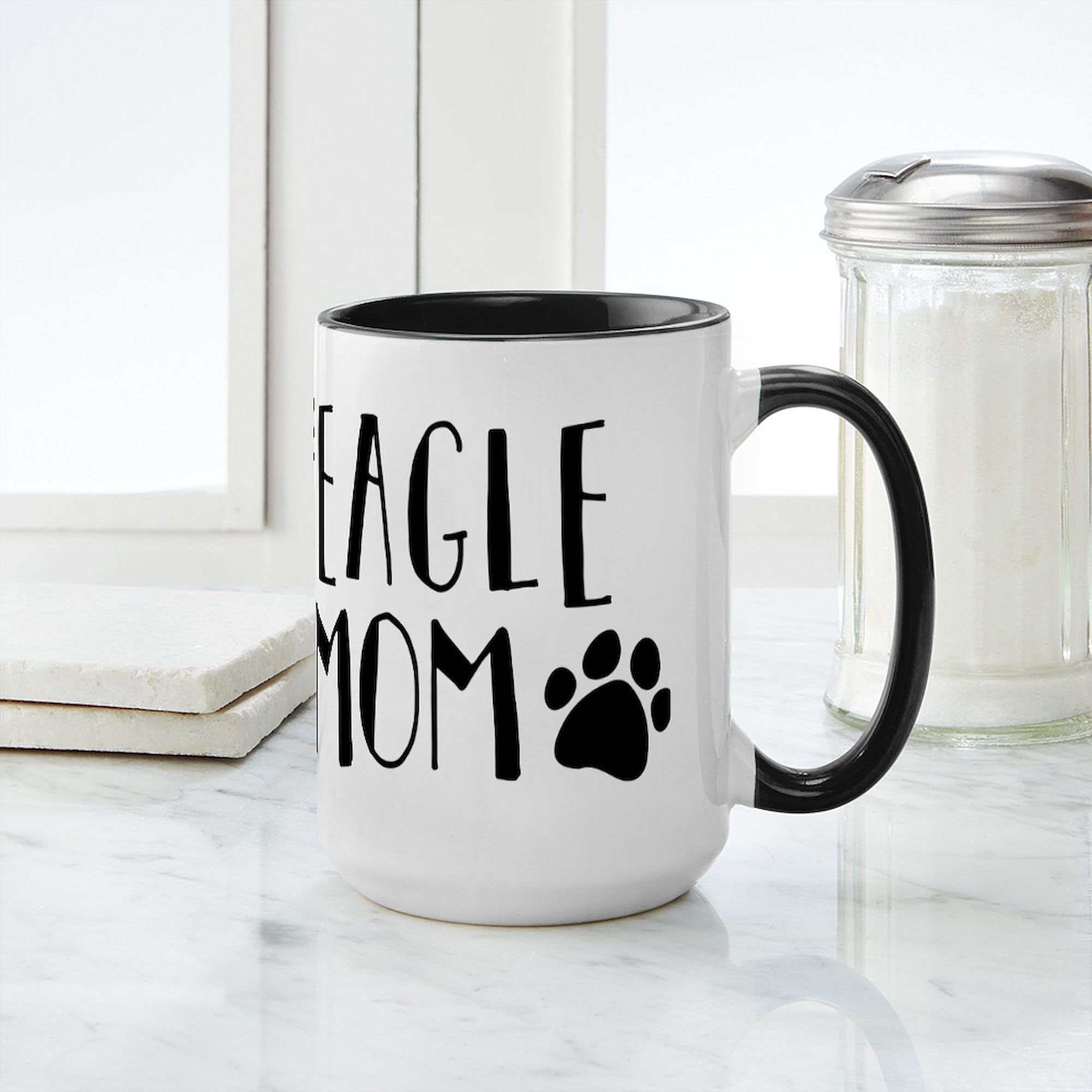 Beagle Mom Ceramic Coffee Mug 15 oz (444 ml) - Perfect Gift for Dog Lovers, Ideal for Home, Office & Coffee Breaks