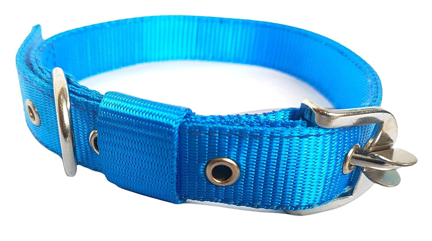 Premium JAPIN Nylon Dog Collar - Durable & Comfortable for Medium Dogs - Adjustable Indoor & Outdoor Pet Collar (Blue, 1-Pack) - Perfect for Walks, Training & Everyday Use