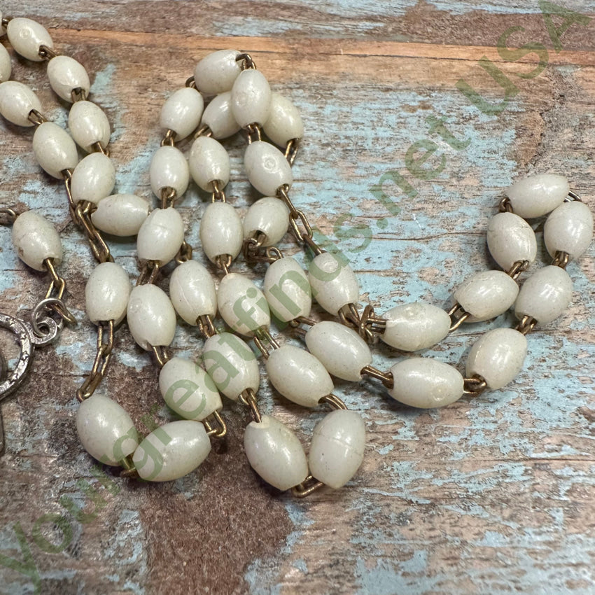 Vintage Luminous Glow in the Dark Rosary - Catholic Prayer Beads for Nighttime Devotion & Spiritual Comfort