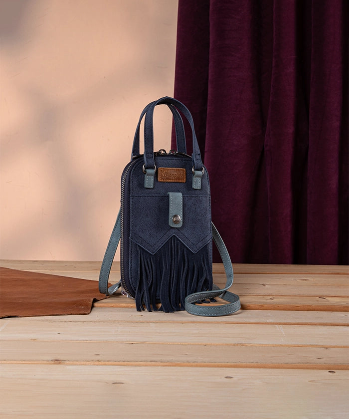Wrangler Fringe Western Mini Crossbody Bag for Women - Stylish Cowgirl Purse with Adjustable Strap - Perfect for Concerts, Rodeos & Country Music Festivals