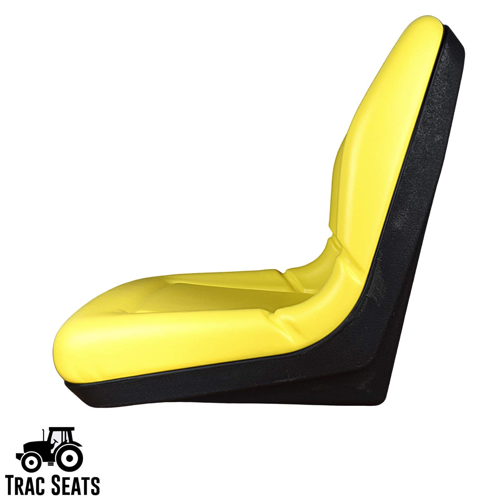 TRAC SEATS Yellow High Back Tractor Seat for John Deere 1023E 3025E 3032E 3038E 3203 Compact Tractors - Replacement Seat LVA14488 - Perfect for Farming, Landscaping & Outdoor Work