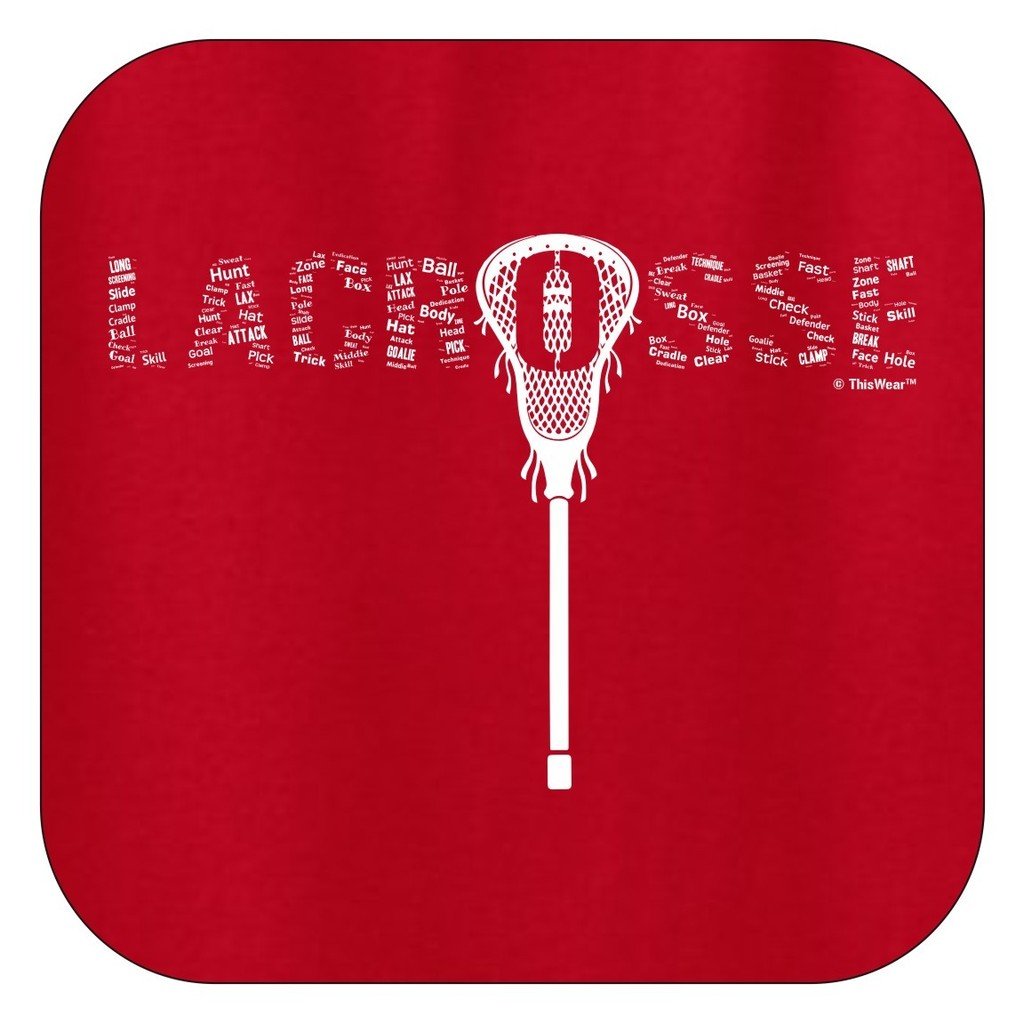 Lacrosse Word Collage T-Shirt - Perfect Gift for Lacrosse Players & Fans - Ideal for Games, Practices & Team Spirit Events