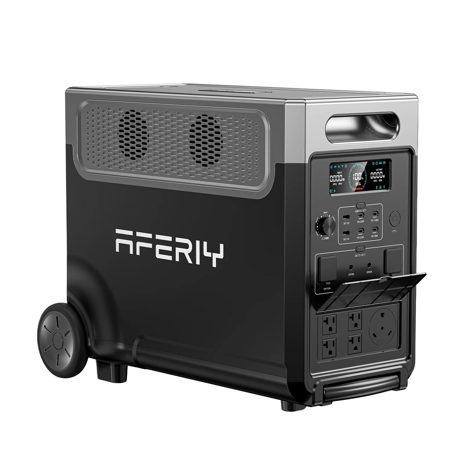 Aferiy AF P310 Portable Power Station 3300W 3600W LiFePO4 Battery 3840Wh - Solar Generator for Camping, RV, Home Backup & Outdoor Emergency Power Supply
